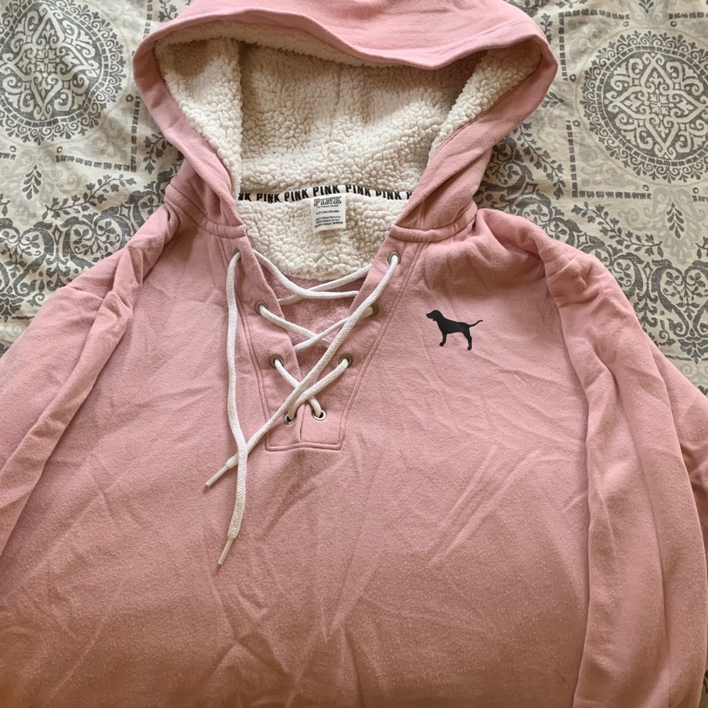 Brand new pink Sherpa hoodie